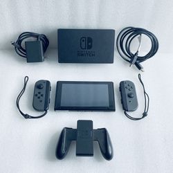 Nintendo Switch With Gray Joycons