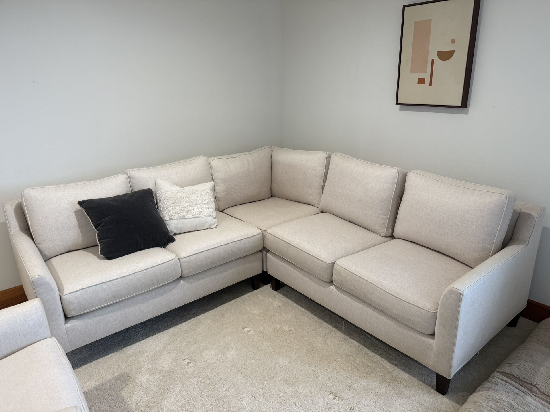 Pottery Barn 90” Corner Couch