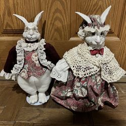 Mr And Mrs Bunny Vintage Set 