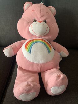 care bears cheer cuddle pillow extra large 30" plush toy