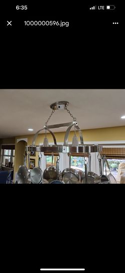 Hanging Pot / Pan Rack With Light