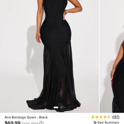 Ana Bandage Gown - Black