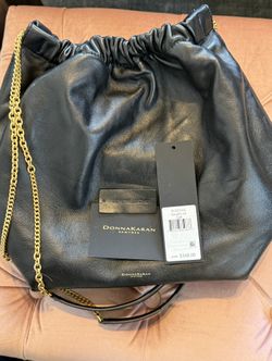 Donna Karan Large Rosedale Shoulder Bag With Gold Chain