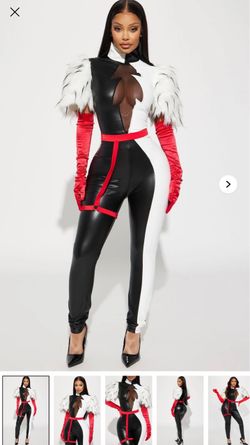 Cruella De Vil Halloween Costume Jumpsuit