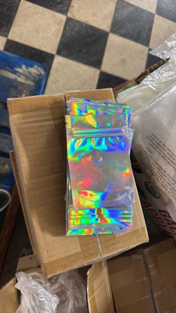 Holographic Mylar Ziplock Bags Bulk Lot