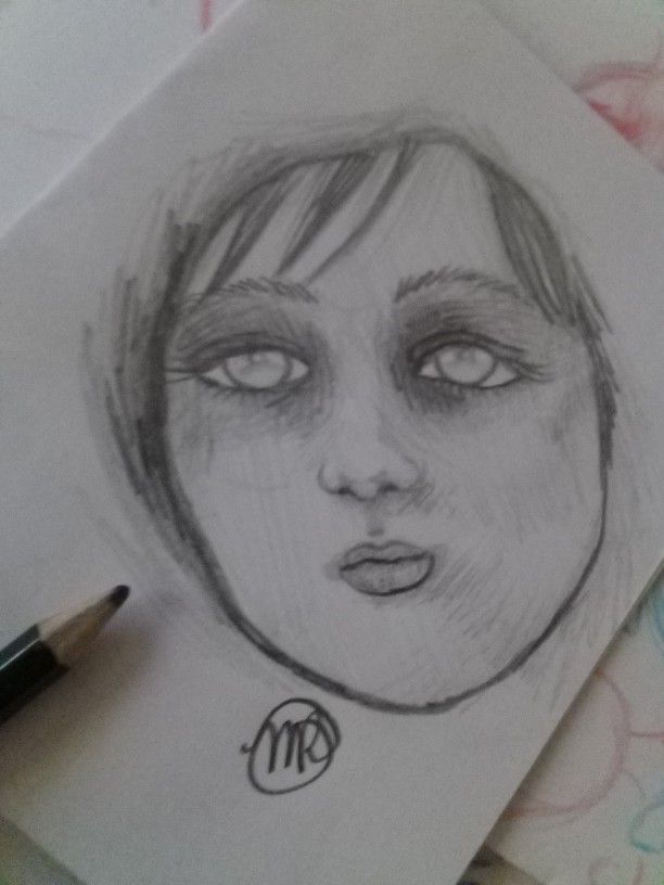 GIRL PORTRAIT ORIGINAL ART HAND DRAWN