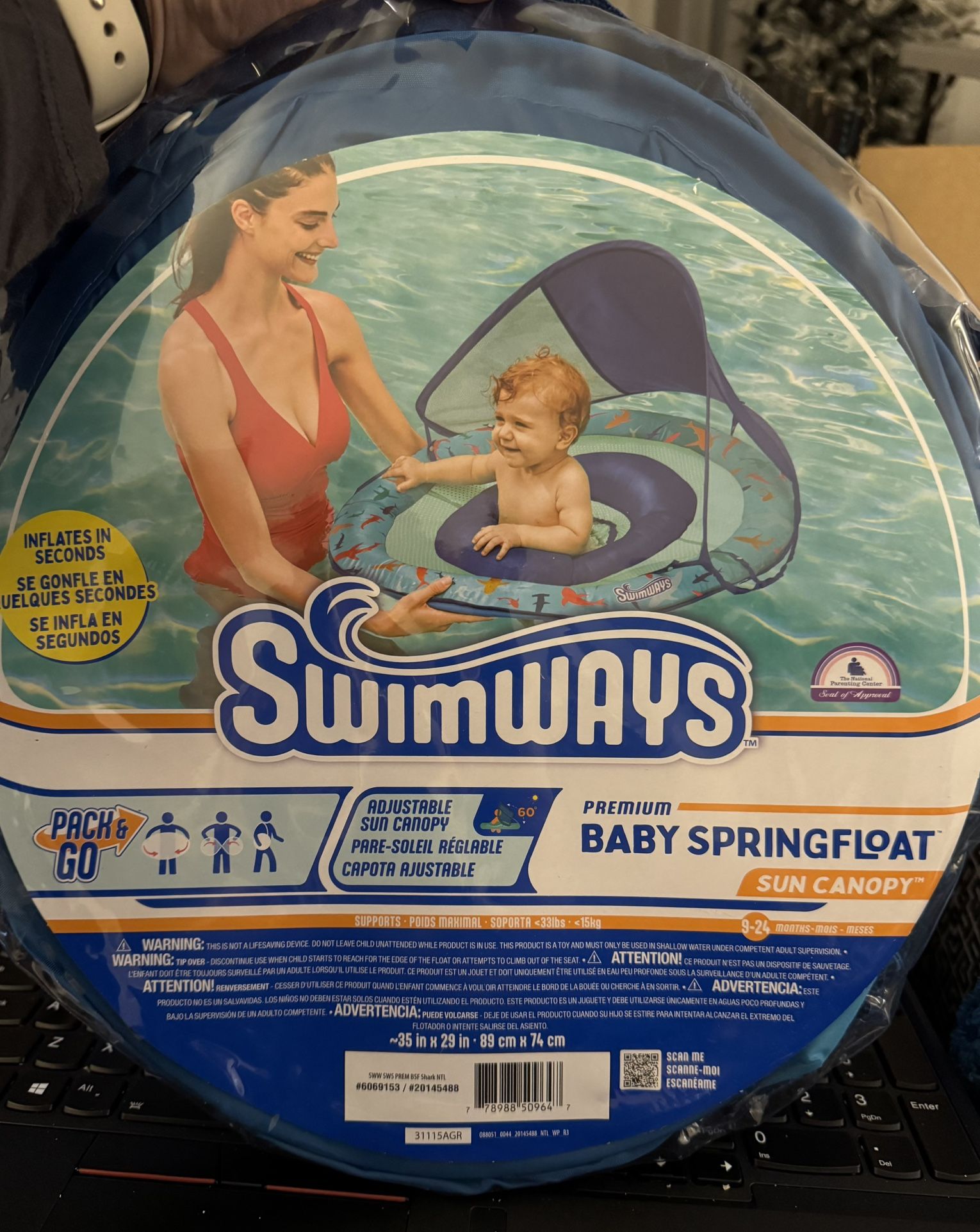 Pack N Go Swimways Baby Float Sun Canopy