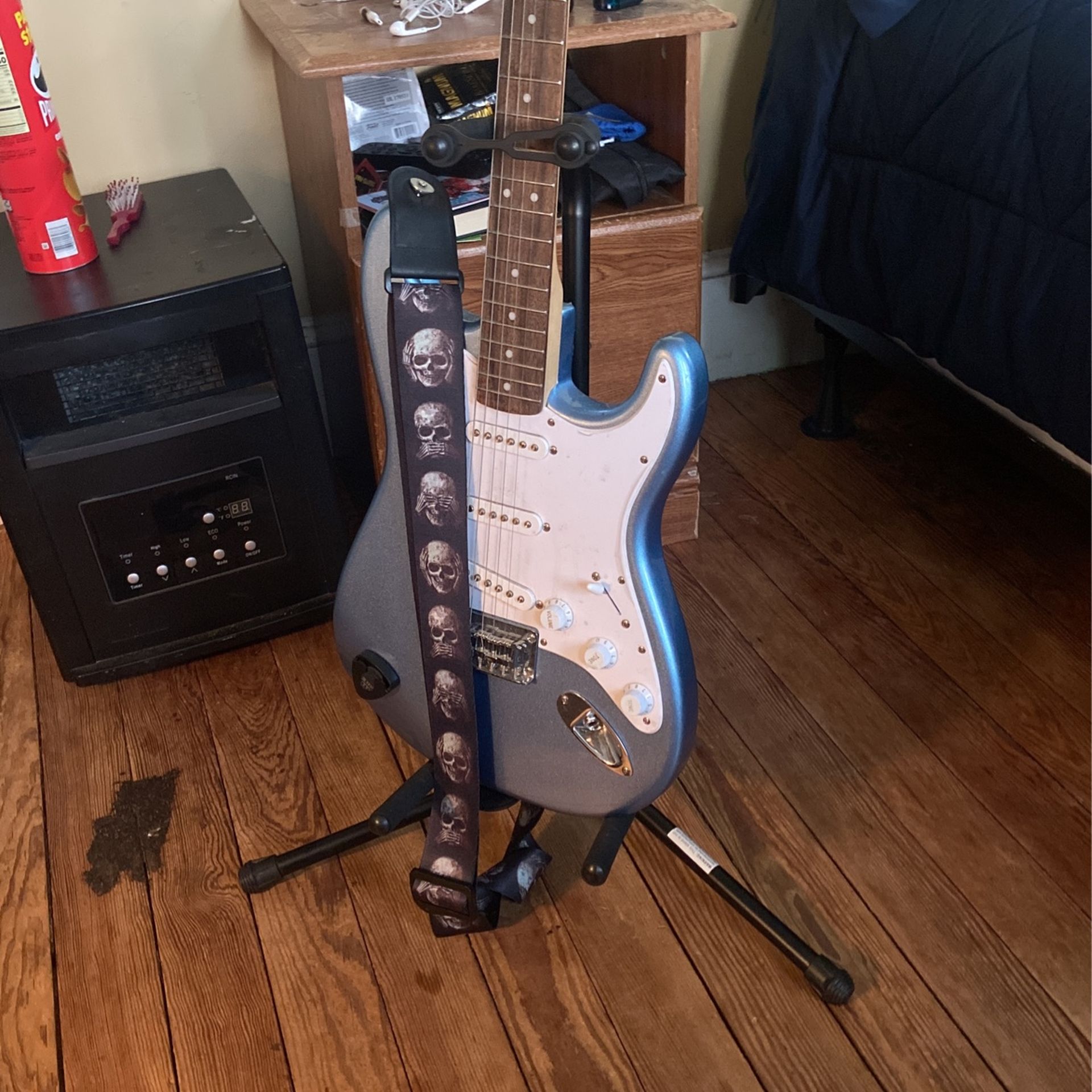 Blue Fender Guitar