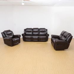 Clyburn 3 - Piece Faux Leather Living Room Sofa Set 