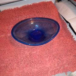 Holmegarrd Scandinavian Art Glass Bowl,, Cobalt Blue
