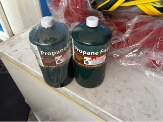 New propane fuel cylinders with net weight of 16.4 ounces each