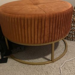 Orange Ottoman