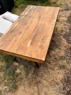 Wood coffee table