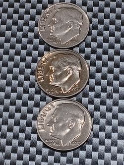 This are the (3) most Valuable Fancy (1972) Roosevelt Dimes Worth Lots of (3)