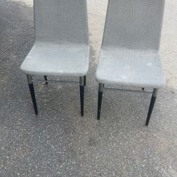 2 Gray Chairs 