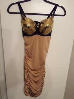 Black and gold dress