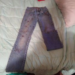 Limited Too Girls Size 10 Slim Blue Jeans