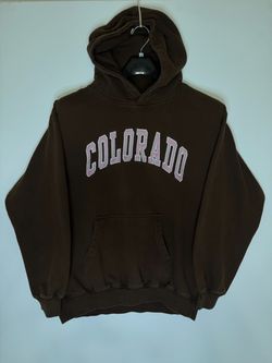 Colorado Graphic Pullover Hoodie Brown
