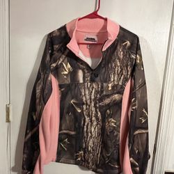 Pink Camo Pull Over Hoodie