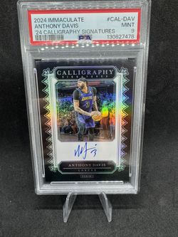 Anthony Davis - 2024 Immaculate Calligraphy On Card Auto SSP - PSA 9