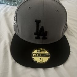 Los Angeles Dodgers New Era 2025 World Series Champions 59FIFTY Fitted Hat - Gray/Black