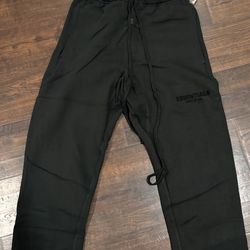 Black Uncuffed Essentials Sweatpants