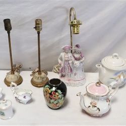 Alabaster Lamps Porcelain Lamp & Miscellaneous Porcelain