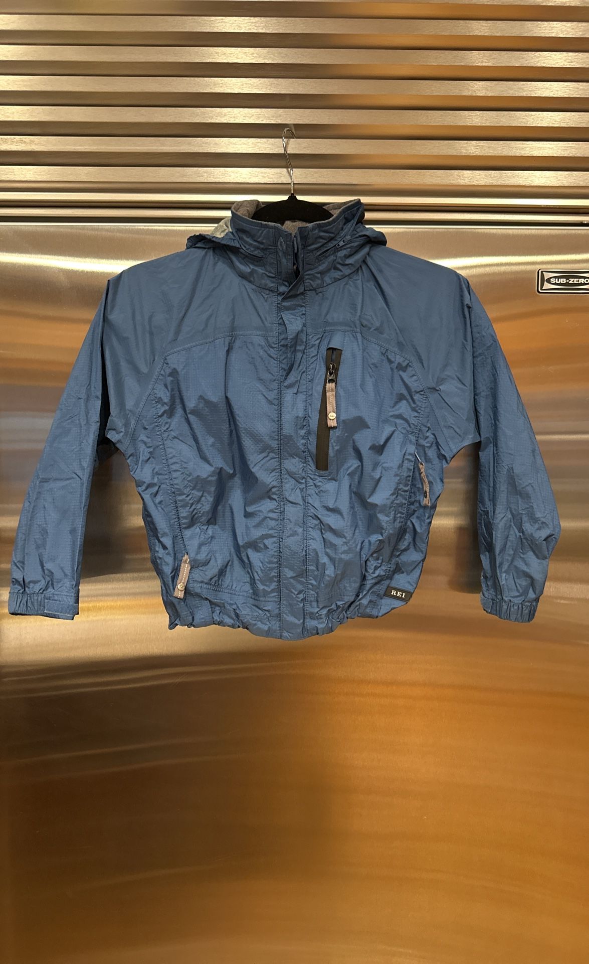 REI Child Raincoat With Hood & Drawstring Bottom- Size 6/7