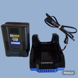 Kobalt 80V Lithium Ion 2.0 AH Battery KB 280-06 w/ 80V KRC 80-06 Charger TESTED