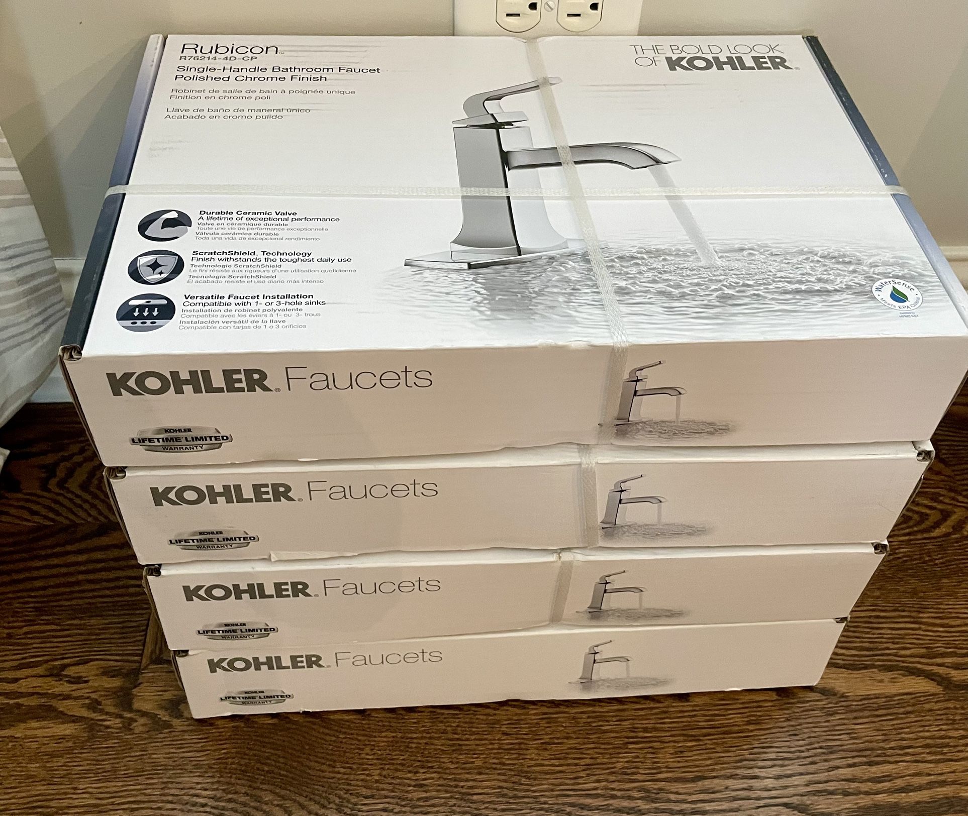 KOHLER Rubicon Single Hole Single Handle Bathroom Faucet in Polished Chrome
