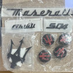 Maserati Ghibli Black Matt Emblem Badges 