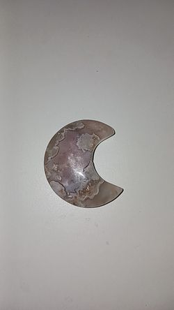 Flower Agate Cresent Moon
