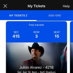 Julion Alvarez - SoFi Stadium - Saturday 4/19
