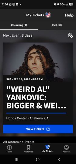 Weird Al Yankovic tickets
