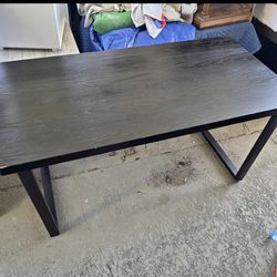 Solid Black Dining Table or Desk - Good Condition - OBO