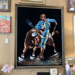 Vibrant Bull Fighter Painting 