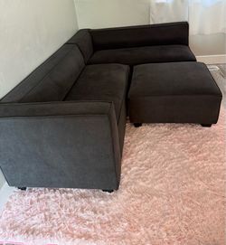 3 Piece Dark Grey Sectional