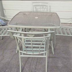 Sage Green Aluminum Patio Set
