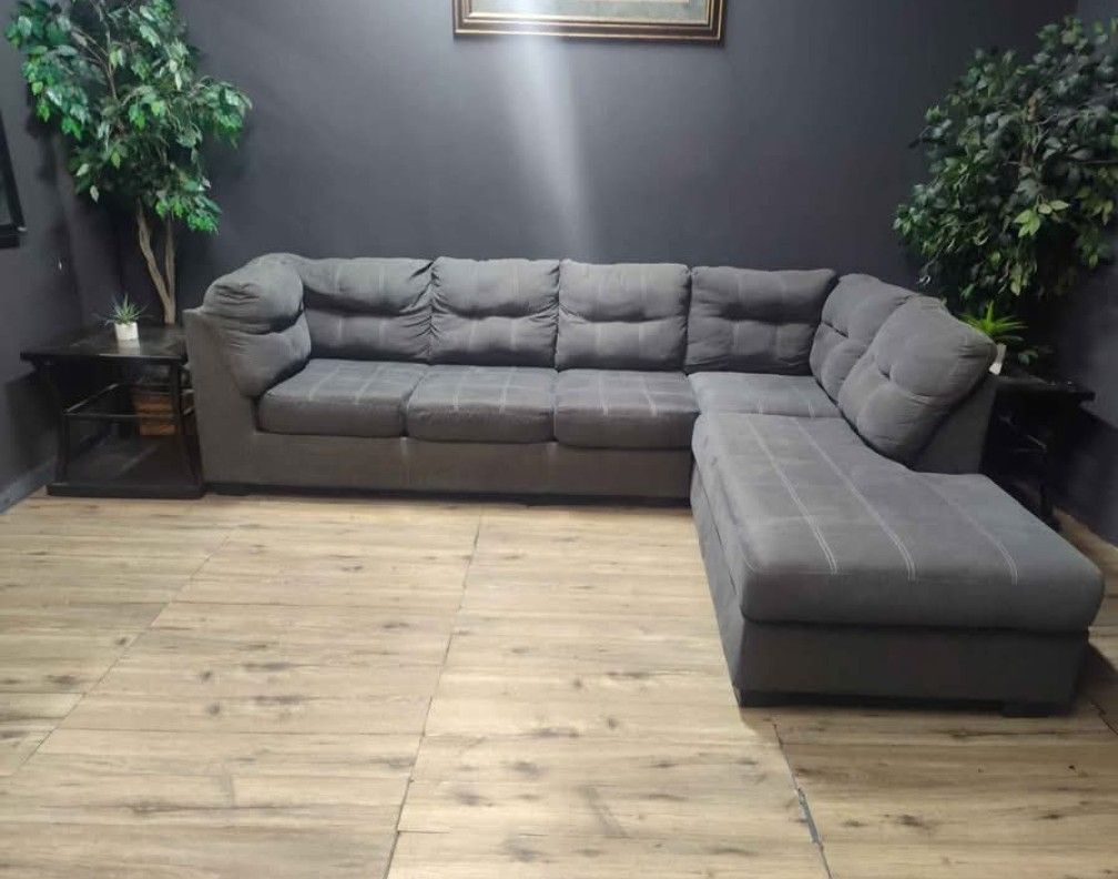 HUGE DEAL 2 PIECE ASHLEY GREY LEFT CHAISE SECTIONAL ONLY $349 DELIVERY AVAILABLE!!!!