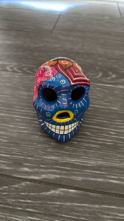 Mexican Handcrafted Colorful Ceramic Skull