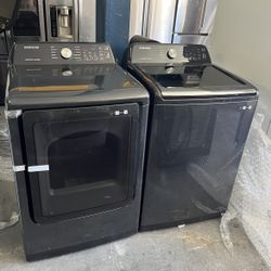 Samsung top Load Washer Dryer Gas Set Black Open Box