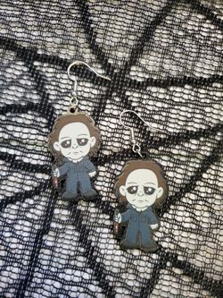 Scary Man Halloween Earrings