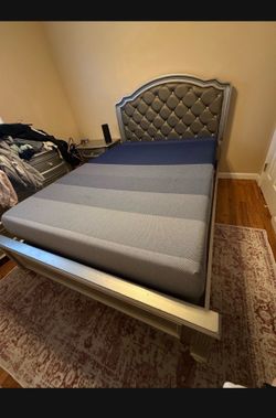 Full size bed frame and mattress