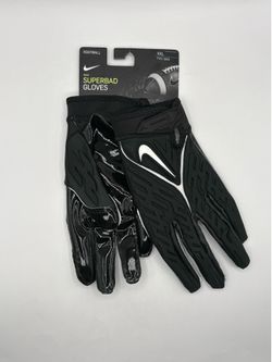 Nike Superbad 6.0 Mens Size 2XL Padded Football Receiver Gloves Black New NFL