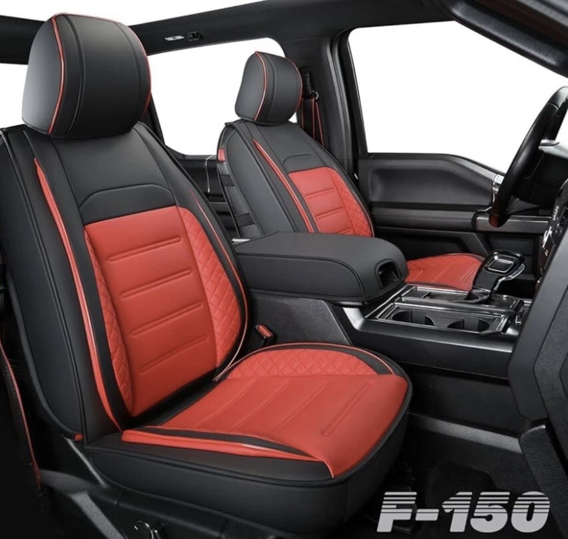 Ford F150 Faux Leather Seat Covers, fit for 2015-2024 F150 SuperCrew LUCKYMAN CLUB