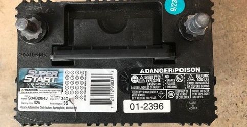 AGM AUTOMOTIVE BATTERY - SUPER START PLATINUM -S34B20TJ, 2004-2016 Toyota Prius Hybrid small 12volt battery