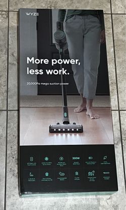 Wyze Cordless Vacuum S with 20Kpa Powerful Suction, Lightweight Stick with HEPA Filter, 300W Powerful Brushless Motor, 40mins Runtime for Home Hard Fl