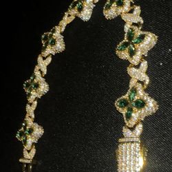 18 k Gold-plated Clover Bracelet 