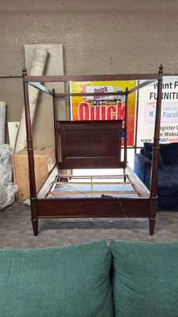 Queen poster bed frame