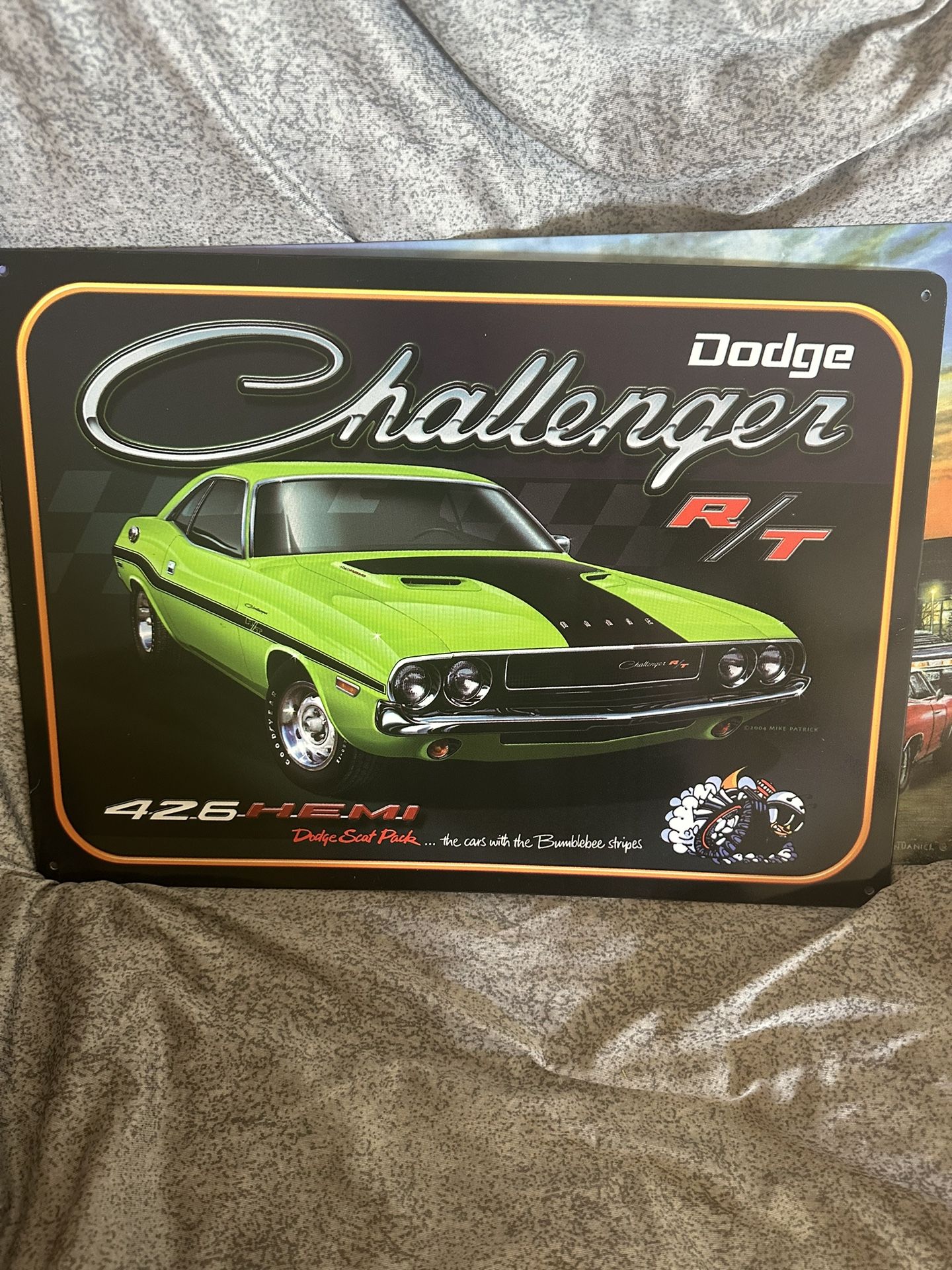 Dodge Challenger Metal Sign